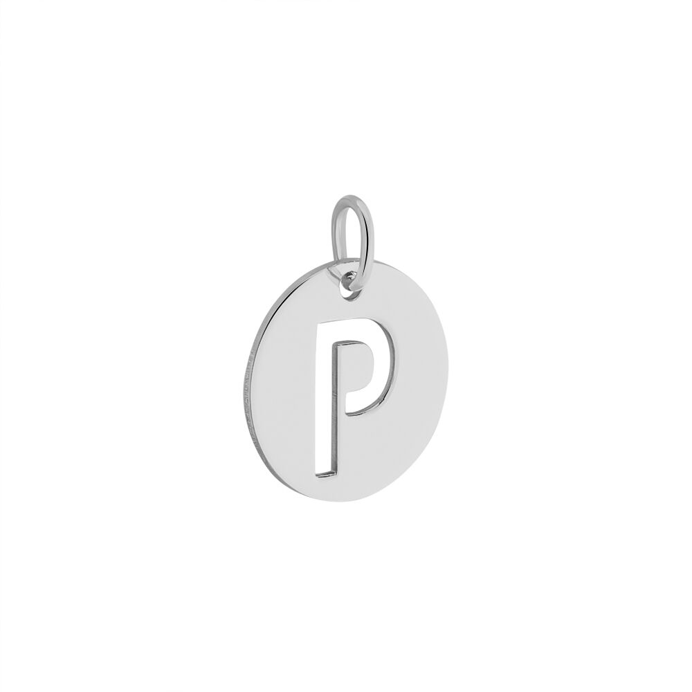 Pendentif Elio P Argent Blanc - Pendentifs Famille | Marc Orian