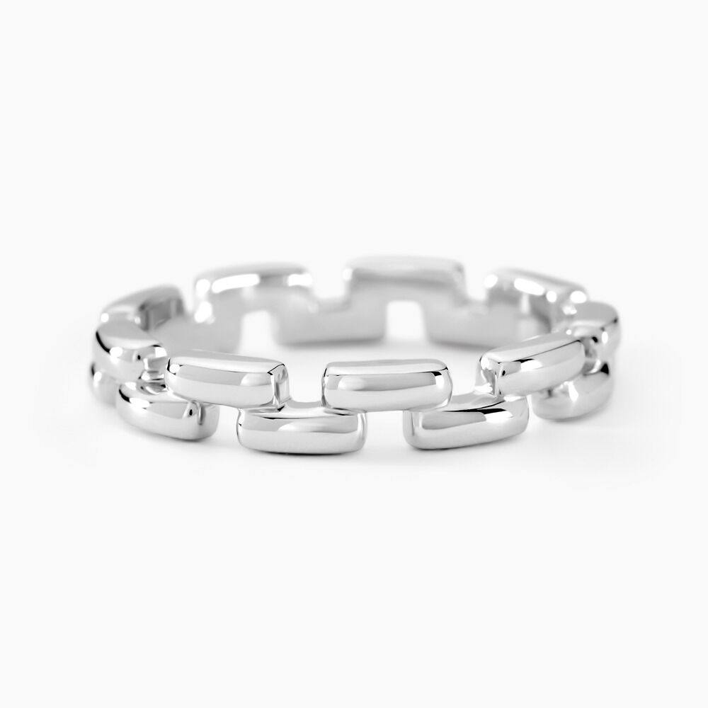 Bague Aleandra Argent Blanc - Bagues grosses Femme | Marc Orian