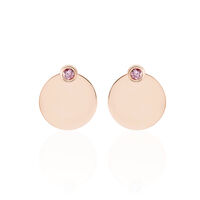 Bijoux D'oreilles Aleksandra Argent Rose Oxyde De Zirconium