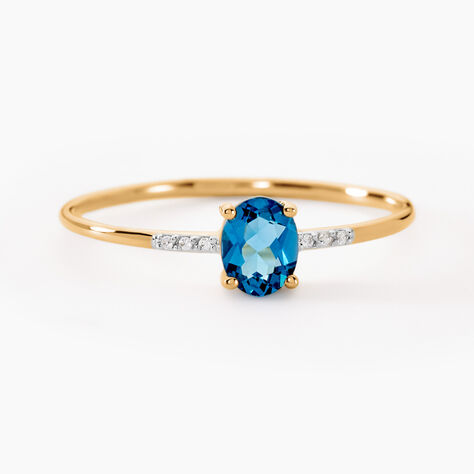 Bague Or Jaune Jehane Topaze Oxydes De Zirconium - Bagues pierres fines Femme | Marc Orian