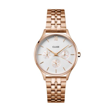 Montre Cluse Minuit Multifonction Blanc - Montres étanches Femme | Marc Orian