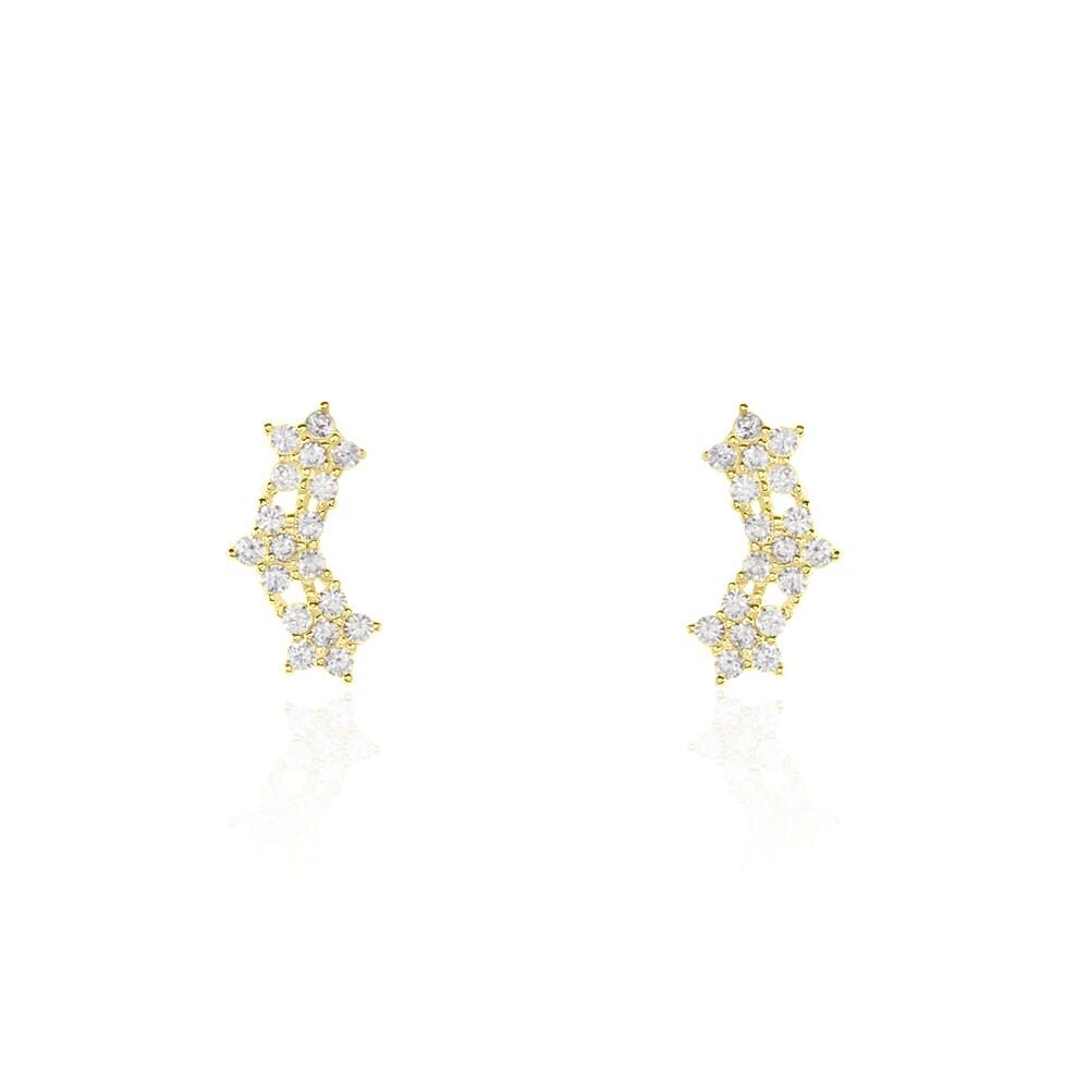 Boucles D'oreilles Puces Or Jaune Youssa Oxydes De Zirconium - Puces Femme | Marc Orian
