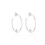 Boucles D'oreilles Pendantes Hauria Argent Blanc - Cr&eacute;oles Femme | Marc Orian