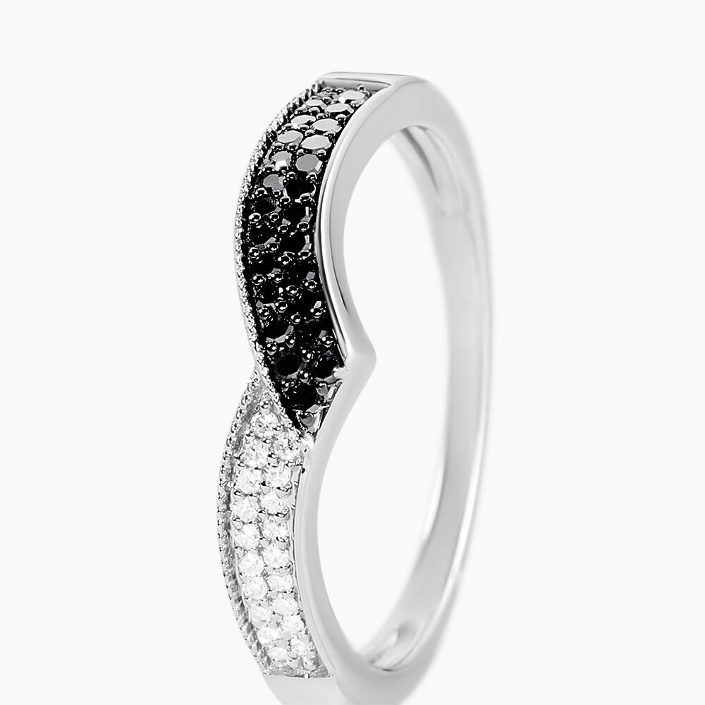 Bague Aile De Mouette Or Blanc Diamant - Bagues pierres précieuses Femme | Marc Orian