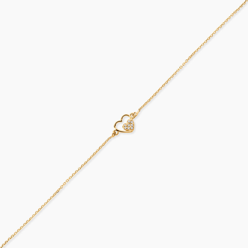 Bracelet Or Jaune Saponaire Oxydes De Zirconium - Bracelets cha&icirc;nes Enfant | Marc Orian