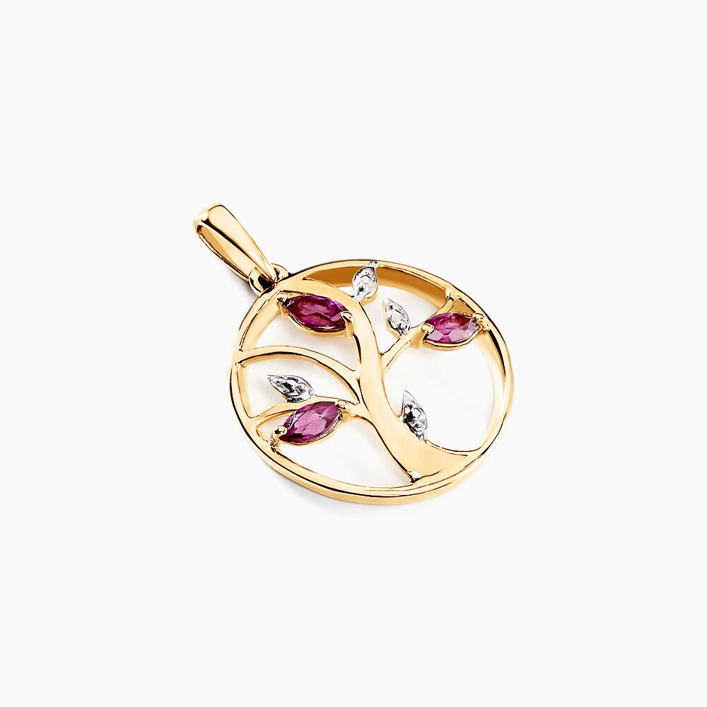 Pendentif Godolieba Or Jaune Rhodolite - Pendentifs Femme | Marc Orian