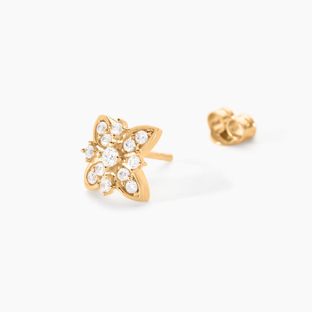 Boucles D'oreilles Puces Vaiana Plaqué Or Jaune Oxyde De Zirconium - Nouveautés Femme | Marc Orian