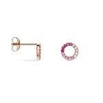 Boucles D'oreilles Puces Neptunus Argent Rose Oxyde De Zirconium - Puces Femme | Marc Orian