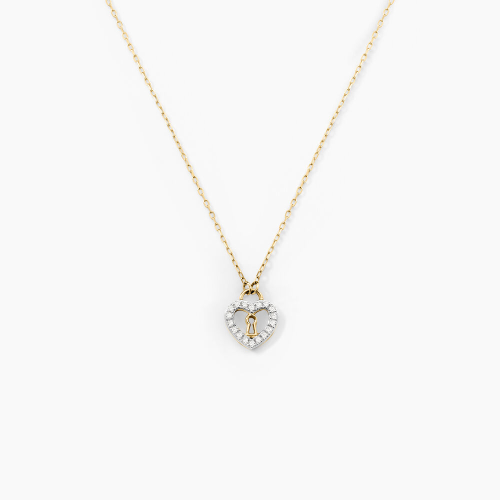 Collier Luchetto Or Jaune Oxyde De Zirconium - Colliers avec pierres Femme | Marc Orian