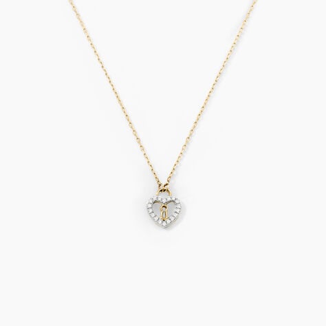 Collier Luchetto Or Jaune Oxyde De Zirconium - Colliers avec pierres Femme | Marc Orian