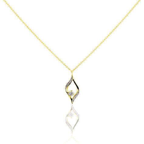 Collier Eye Or Jaune Oxyde De Zirconium - Colliers avec pierres Femme | Marc Orian
