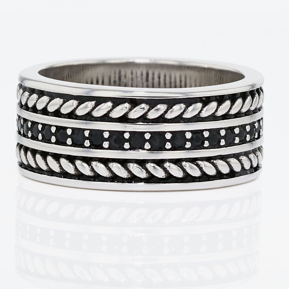 Bague Basile Argent Blanc - Bagues Homme | Marc Orian