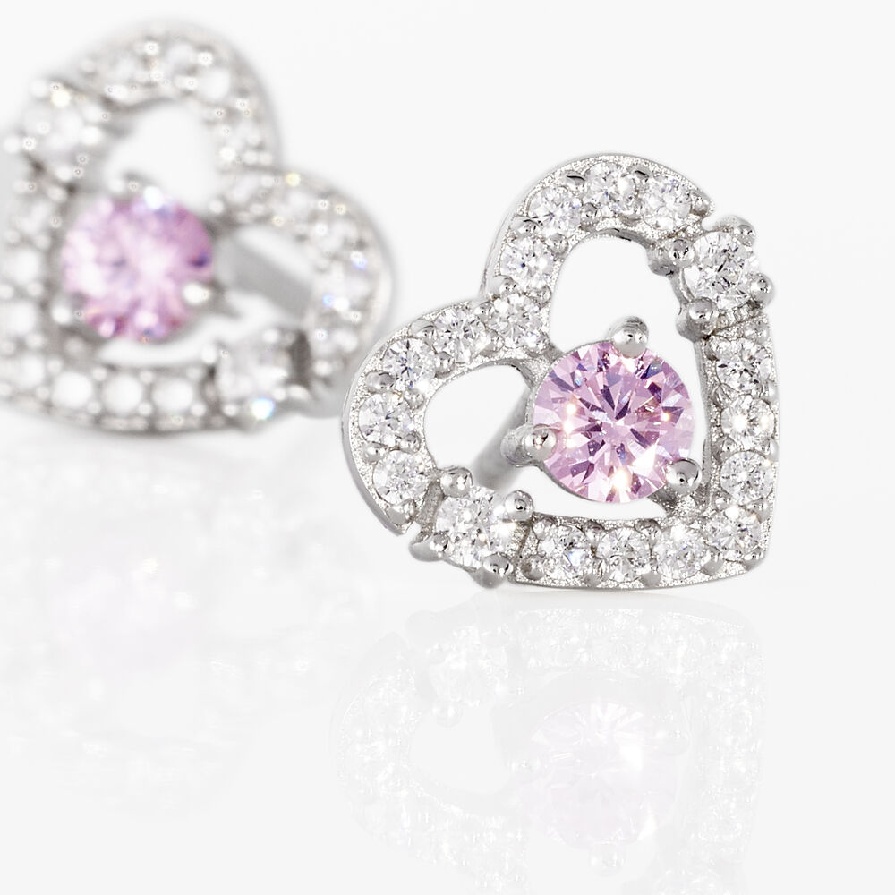 Boucles D'oreilles Puces Carren Argent Blanc Oxyde De Zirconium - Puces Femme | Marc Orian