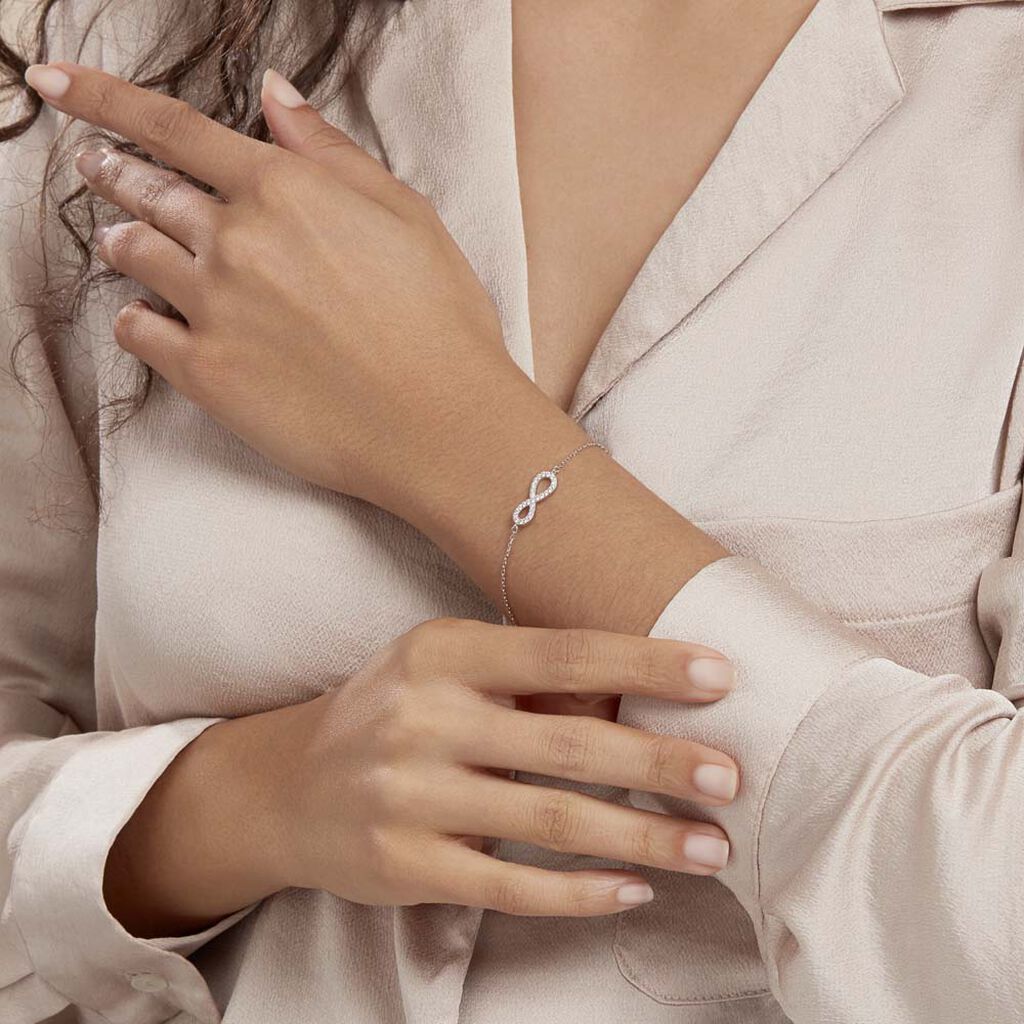Bracelet Veda Argent Blanc Oxyde De Zirconium - Bracelets chaînes Femme | Marc Orian