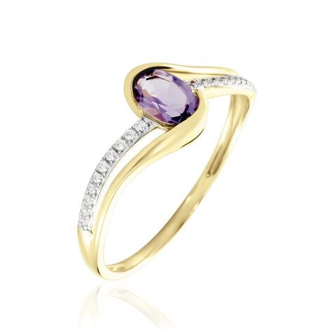 Bague Or Jaune Anja Am&eacute;thyste - Bagues pierres fines Femme | Marc Orian