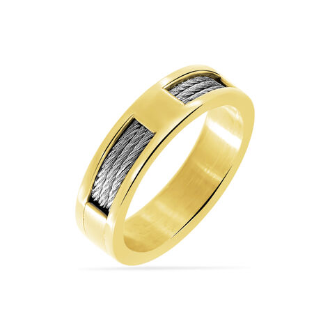 Bague Phebus Him Classique Acier Jaune - Bagues dorées Homme | Marc Orian