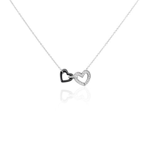 Collier Lineth Argent Blanc Céramique Oxyde De Zirconium - Colliers avec pierres Femme | Marc Orian