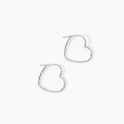 Cr&eacute;oles Ursula Argent Blanc - Cr&eacute;oles Femme | Marc Orian