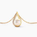 Collier Helin Or Jaune Perle De Culture Et Oxyde De Zirconium - Colliers avec pierres Femme | Marc Orian