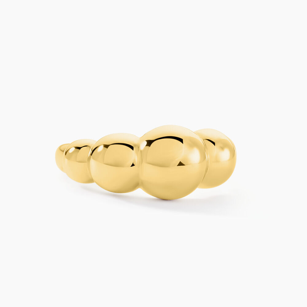 Bague Bulle Doree Acier Jaune - Bijoux fantaisie Femme | Marc Orian