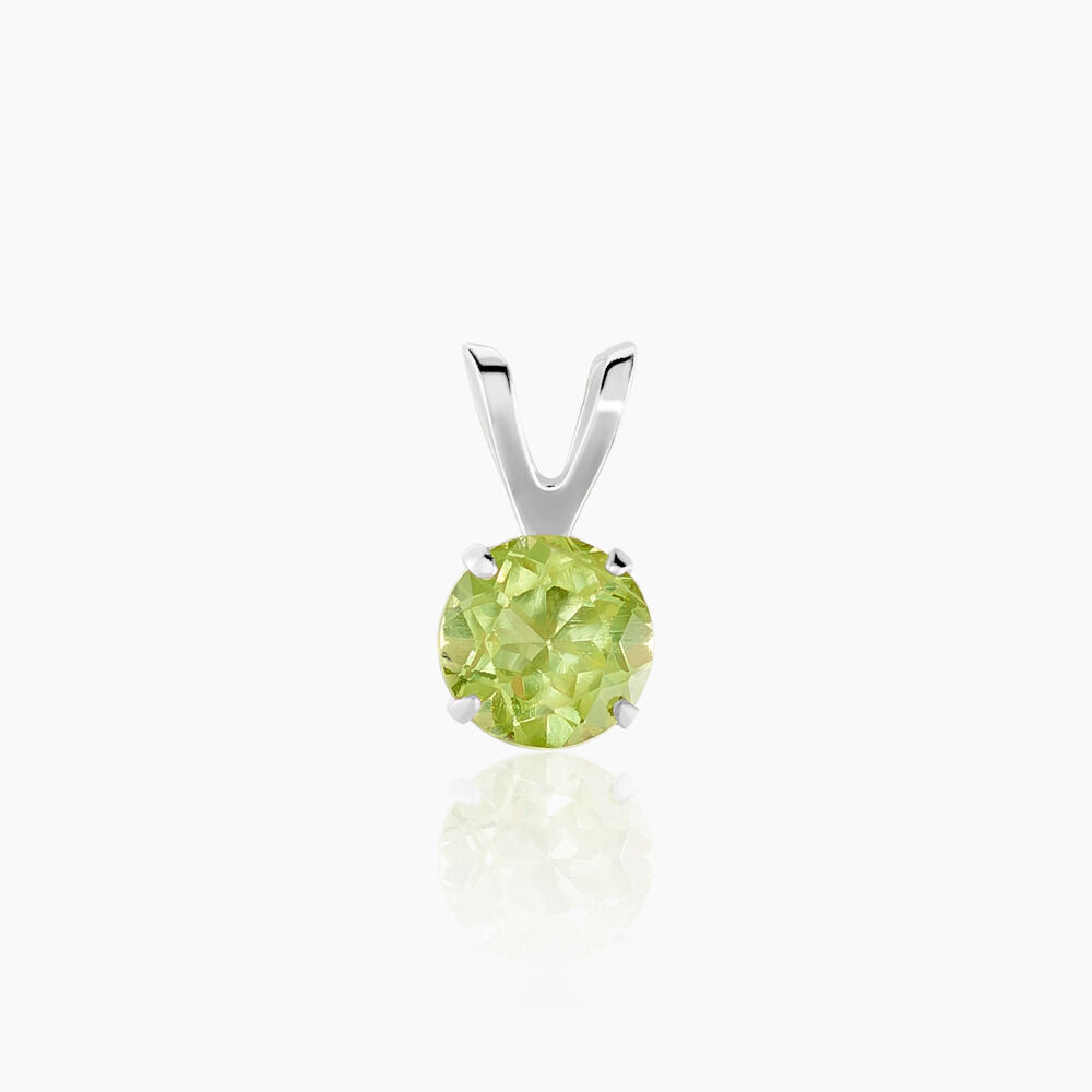 Pendentif Pepilla Or Blanc Péridot - Pendentifs Femme | Marc Orian
