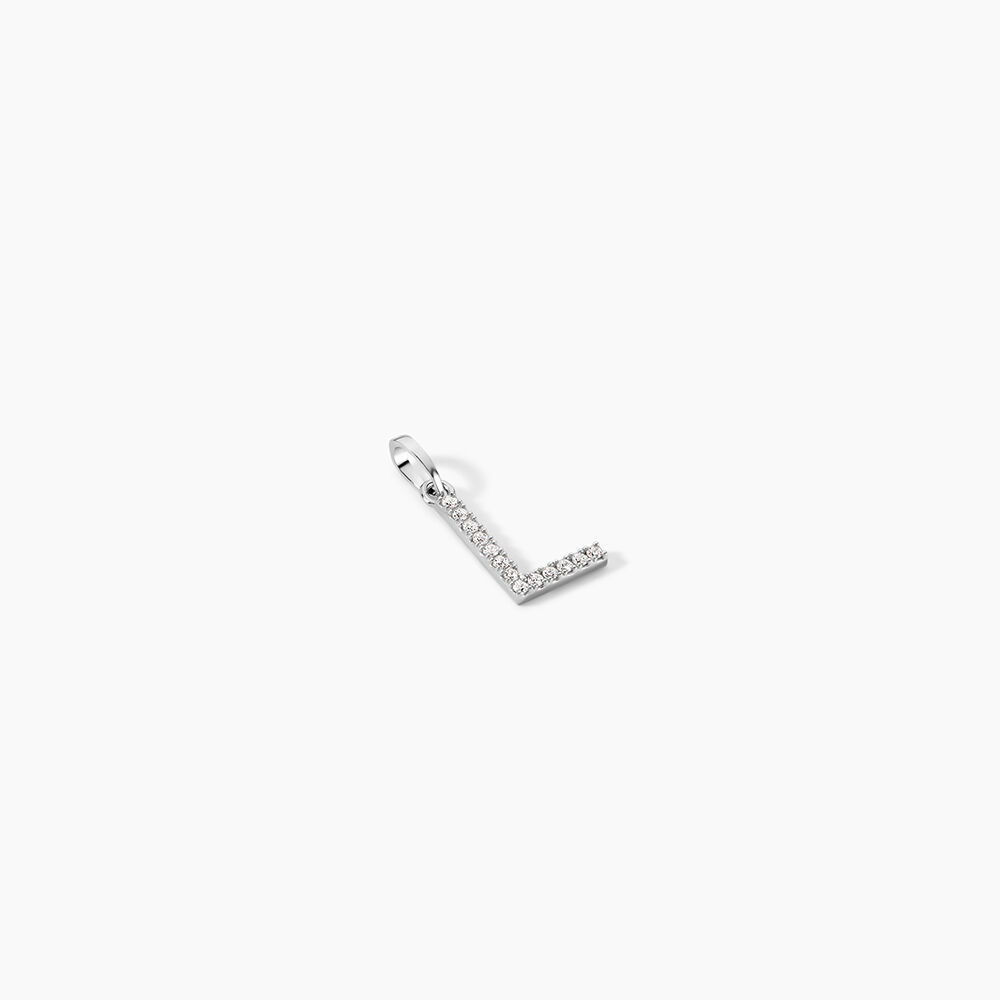 Pendentif Klementine Or Blanc Oxyde De Zirconium - Pendentifs Femme | Marc Orian