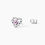 Boucles D'oreilles Puces Carren Argent Blanc Oxyde De Zirconium - Puces Femme | Marc Orian