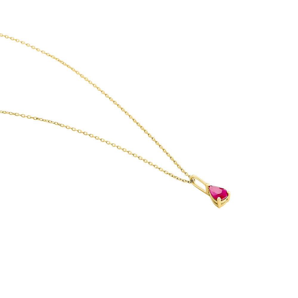 Collier Goutte Or Jaune Rubis - Colliers avec pierres Femme | Marc Orian