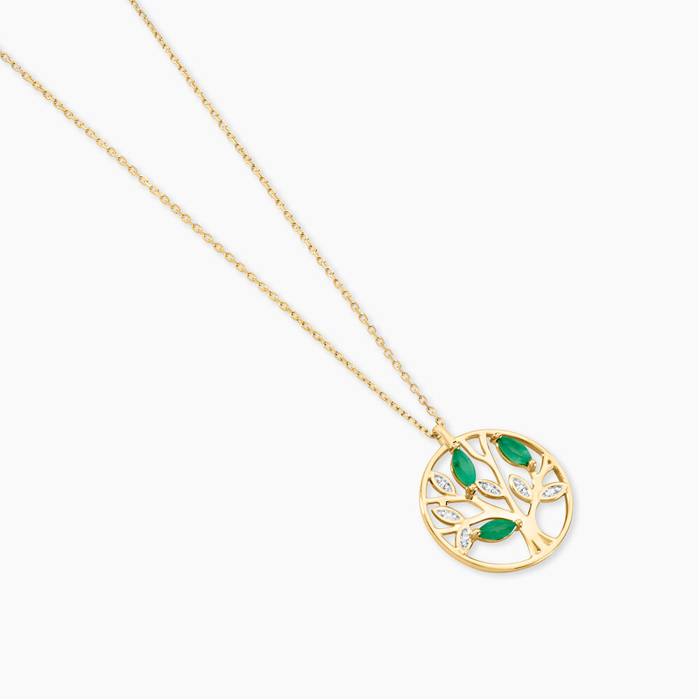 Collier Elsebein Or Jaune Emeraude - Colliers avec pierres Femme | Marc Orian