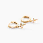 Cr&eacute;oles Plaqu&eacute; Or Jaune Jenny Oxydes De Zirconium - Boucles d'oreilles pampille Femme | Marc Orian