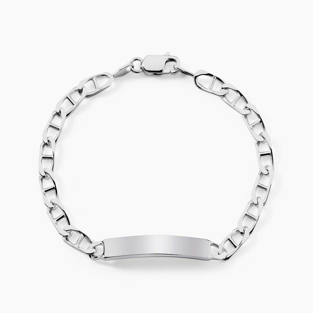 Bracelet Identit&eacute; Zak Argent Blanc - Gourmettes Homme | Marc Orian
