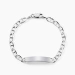 Bracelet Identit&eacute; Zak Argent Blanc - Gourmettes Homme | Marc Orian
