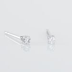 Boucles D'oreilles Puces Victoria Or Blanc Diamant - Puces Femme | Marc Orian