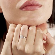 Bague Delphine Or Blanc Diamant - Bagues fiançailles Femme | Marc Orian
