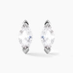 Boucles D'oreilles Puces Eclat D'Aurore Argent Blanc Oxydes De Zirconium - Puces Femme | Marc Orian