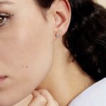 Boucles D'oreilles Puces Eden Serti Pneu Or Jaune Oxyde De Zirconium - Puces Femme | Marc Orian