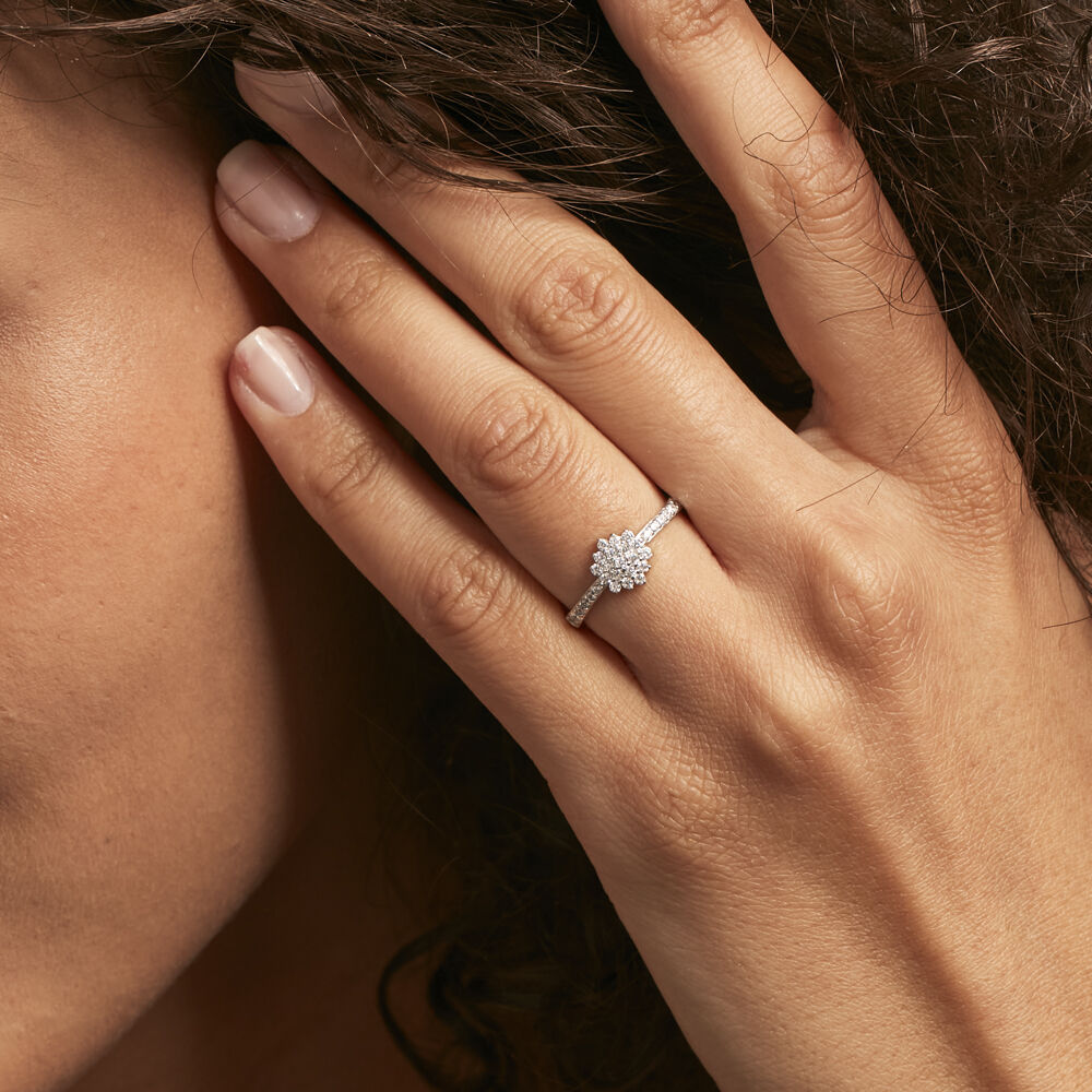 Bague Garoune Argent Blanc Oxyde De Zirconium - Bagues avec pierre Femme | Marc Orian