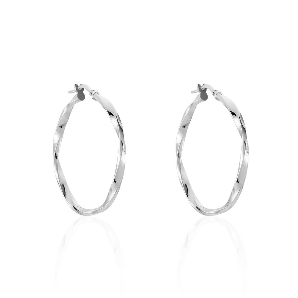 Créoles Argent Blanc Ires - Créoles Femme | Marc Orian