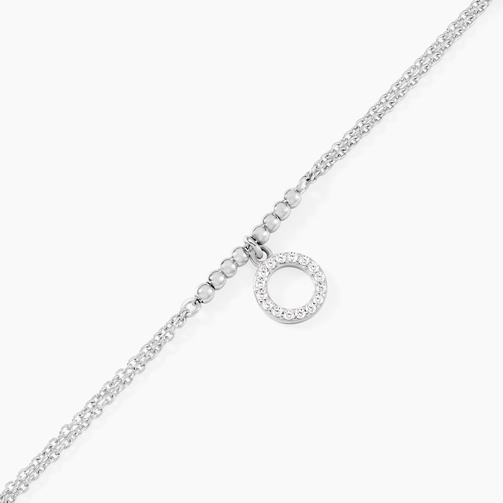 Bracelet Satheen Argent Blanc Oxyde De Zirconium - Bracelets fantaisie Femme | Marc Orian