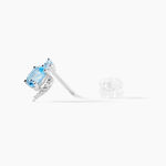 Boucles D'oreilles Puces Sunset Or Blanc Topaze Oxyde - Puces Femme | Marc Orian