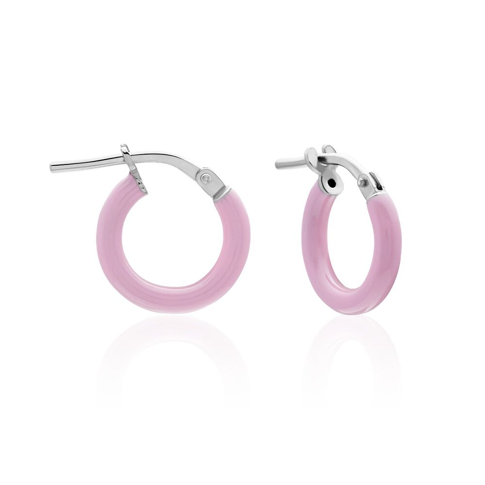 Cr&eacute;oles Argent Blanc Sadia - Cr&eacute;oles Femme | Marc Orian