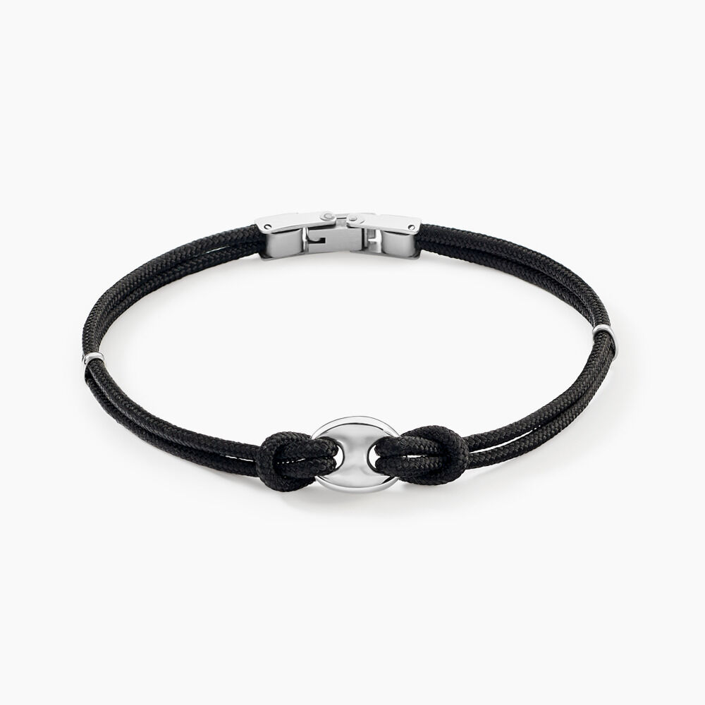 Bracelet Fabrice Acier Blanc - Bracelets cordons Homme | Marc Orian