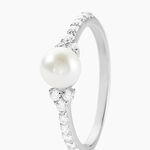 Bague Florenty Argent Blanc Perle De Culture Et Oxyde De Zirconium - Bijoux fantaisie Femme | Marc Orian