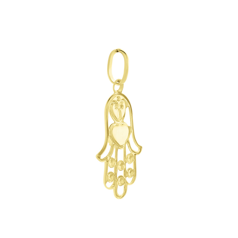Pendentif Fatima Or Jaune Oxyde De Zirconium - Pendentifs Famille | Marc Orian