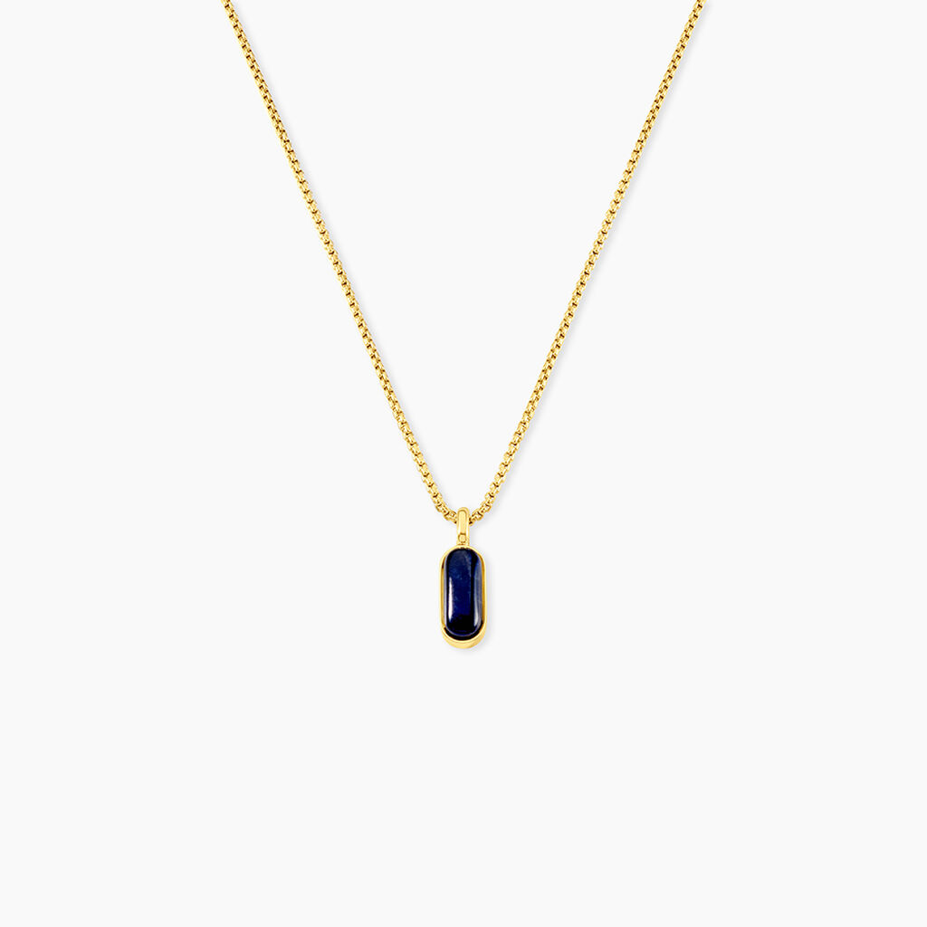 Collier Dannie Acier Jaune Sodalite - Colliers avec pierres Femme | Marc Orian