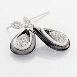 Boucles D'oreilles Pendantes Marina Cera Argent  C&eacute;ramique Et Oxyde - Pendantes Femme | Marc Orian