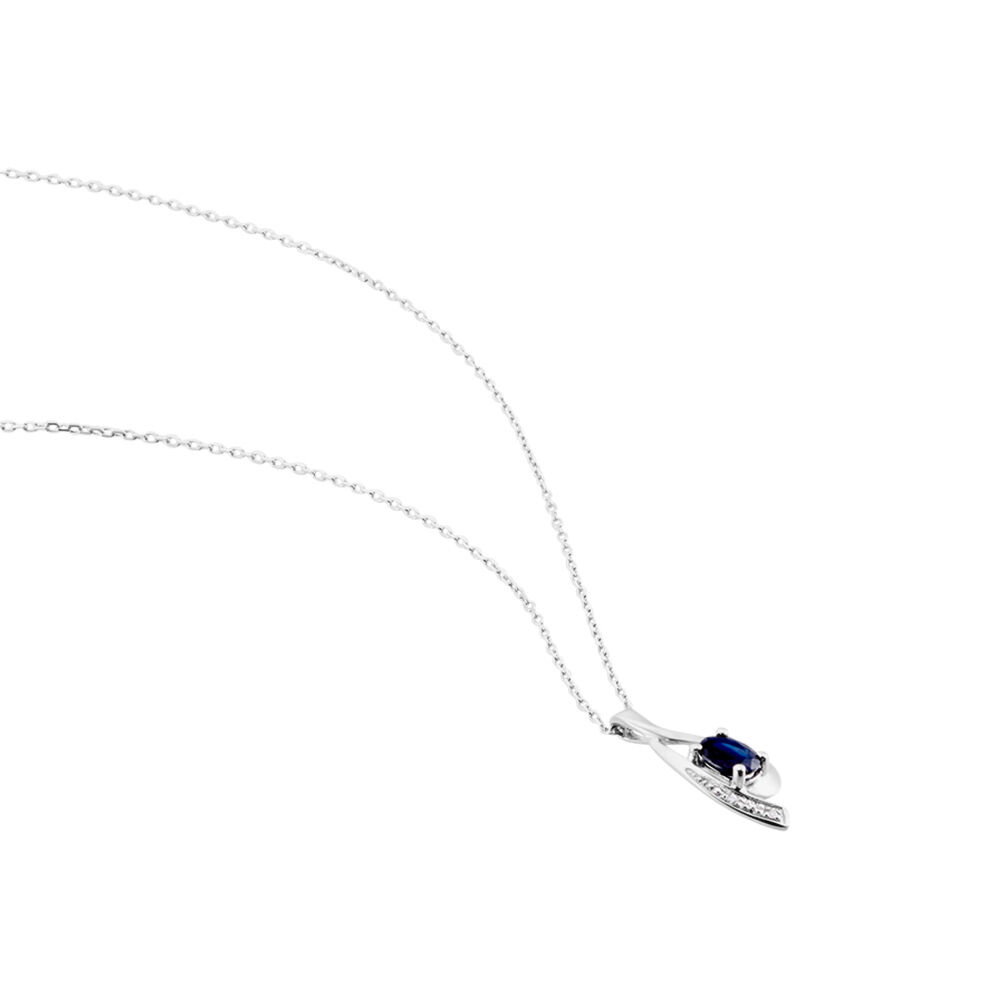 Collier Sagesse Or Blanc Saphir Et Diamant - Colliers avec pierres Femme | Marc Orian