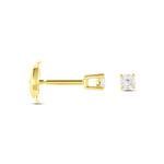 Boucles D'oreilles Puces Or Jaune Victoria Diamants - Puces Femme | Marc Orian