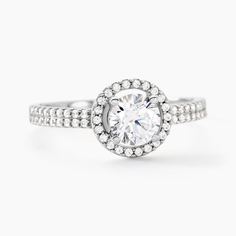 Bague Stelila Or Blanc Oxyde De Zirconium - Solitaires Femme | Marc Orian
