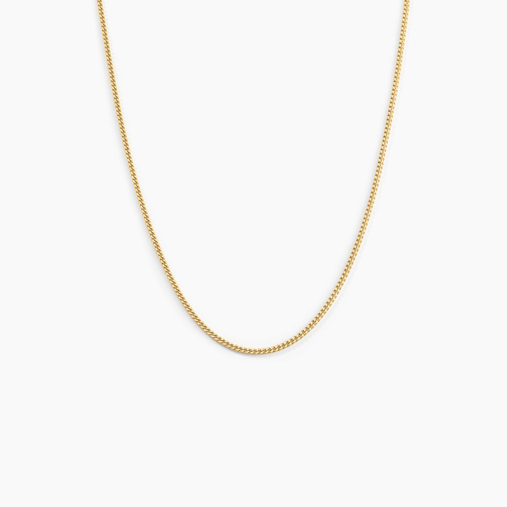 Cha&icirc;ne Ixia Maille Gourmette Diamantee Or Jaune - Chaines Famille | Marc Orian